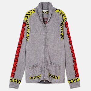 Stella McCartney Gray Sunset Zip Infatuation cardigan Sweater size M